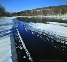 Hudson River nr North Creek frozen lines