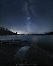 Milky Way over the southern end of Lake George, seen from the eastern shore