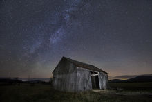 Norman Ridge old barn under the Milky Way stars