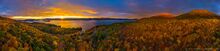 Stewarts Ledge overlook Lake George 360 degree drone panorama