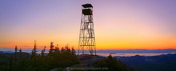 Hurricane Mountain Firetower pre-dawn