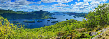 Tongue Range French Point Mt springtime panorama over Lake George and Narrows