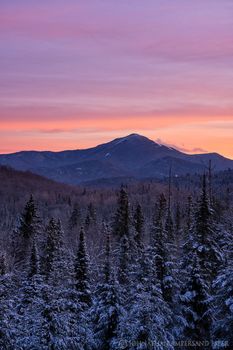 Whiteface Mt from River Road area winter dawn