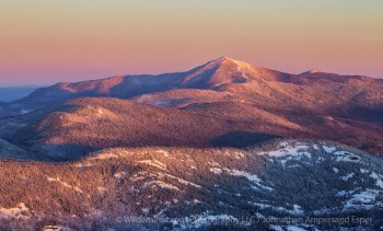 Whiteface Mt alpenglow from Cascade Mt
