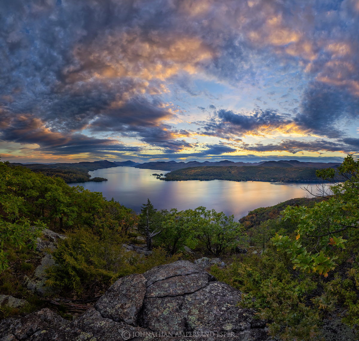 Anthony's Nose, Anthony's Nose Preserve, Lake George, Anthony's Nose Lake George, Record Hill, October, 2021, square panorama...
