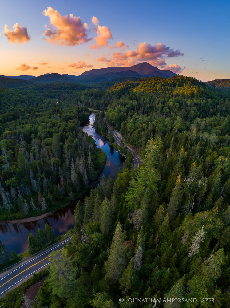 River Road,River Rd,River Rd Lodge,Ausable River,Whiteface Mt,rural,county,road,winding,scenic byway,Adirondack,