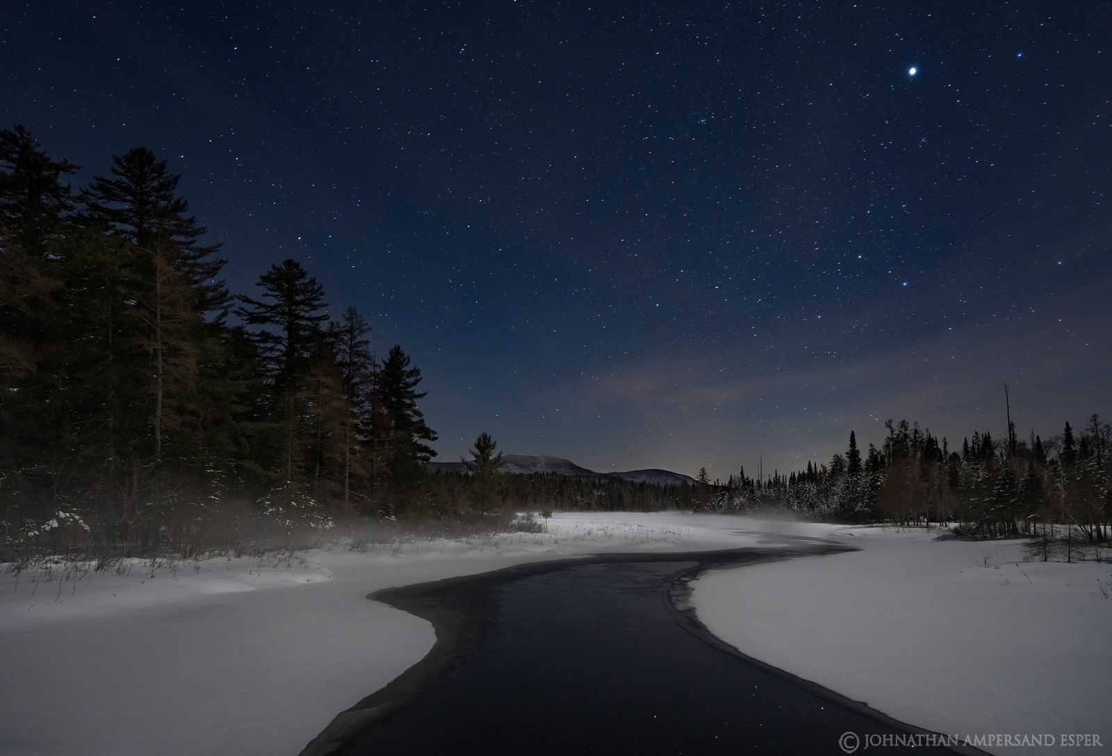 Debar Mt,Deer River Flow,night,stars,night photography,Adirondacks,winter,2020,