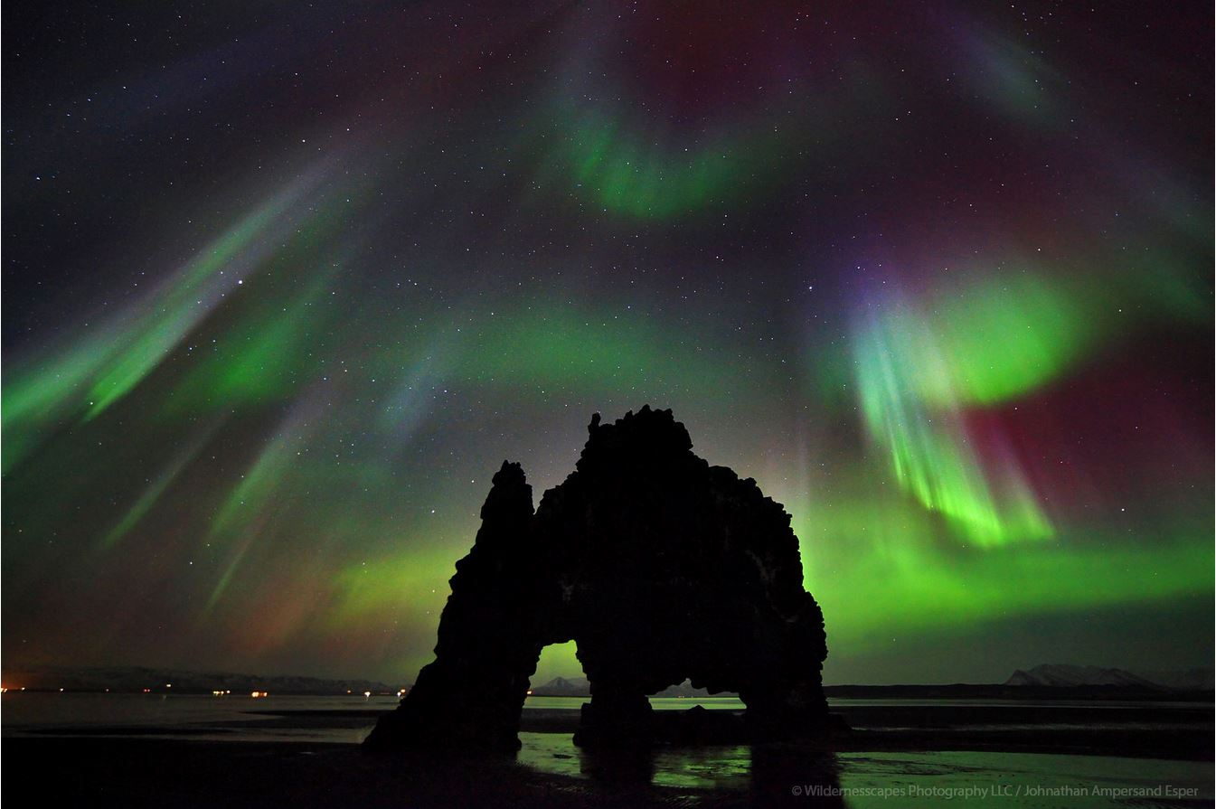 &nbsp;Hvitserkur Rock, a legendary troll turned to stone long ago, crowned in auroras, during the strongest geomagnetic storm...