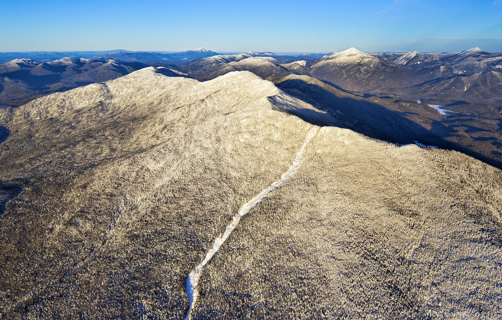 aerial,winter,High Peaks,2016,Adirondack Mountains,Adirondack High Peaks,Adirondacks,Santanoni Slide,Santanoni Peak,Santanoni...