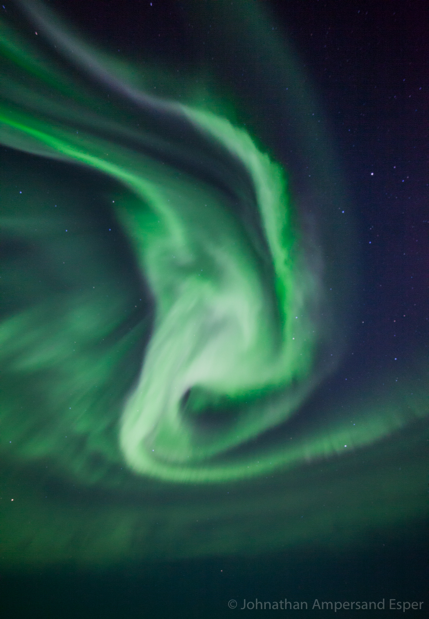 Aurora borealis near Kiruna, Sweden. Captured during a 10 day dogsledding trip in -30 to -20 degree C temperatures near Kiruna...