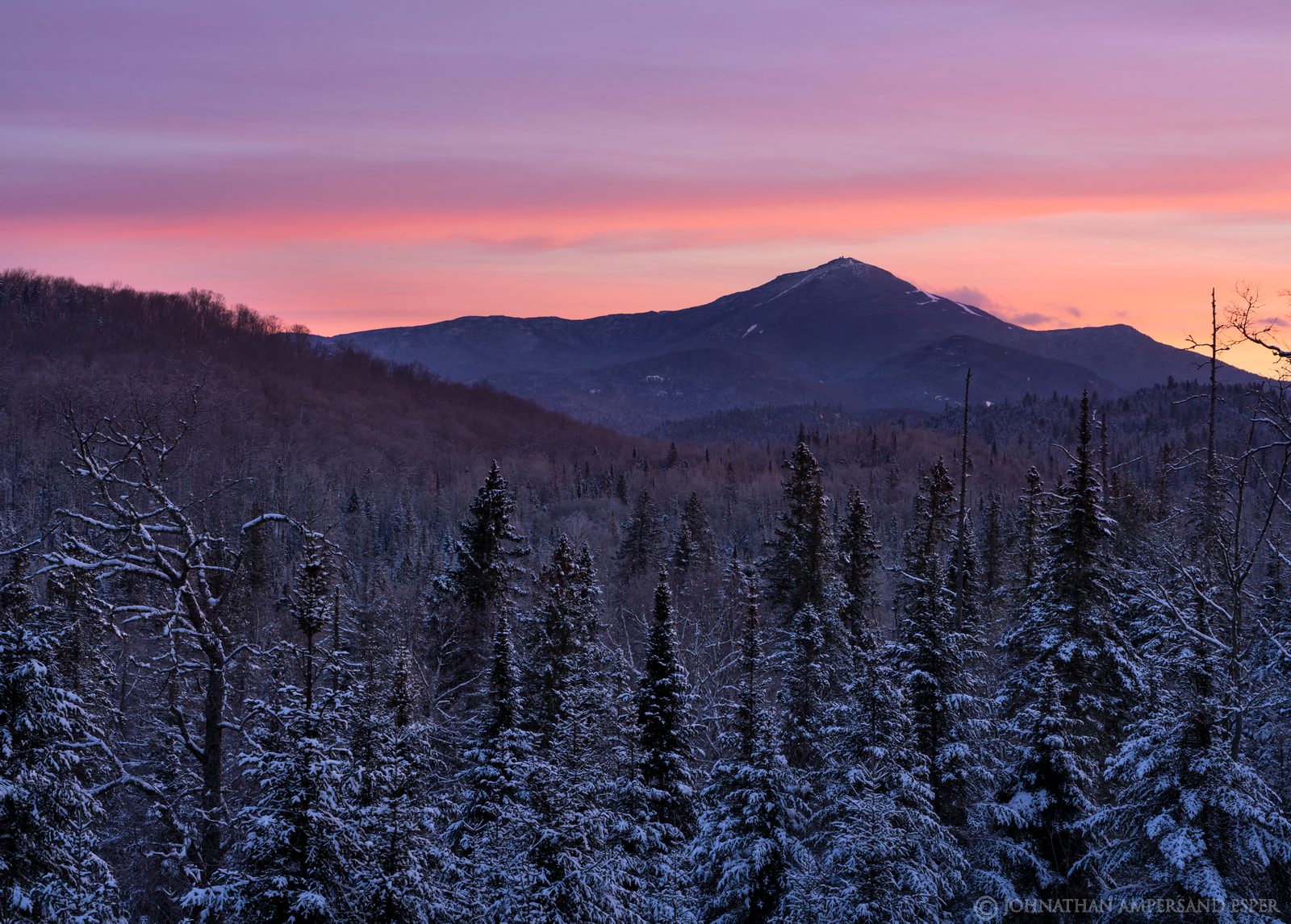 Whiteface Mt,River Rd,River Road,winter,2020,dawn,vertical