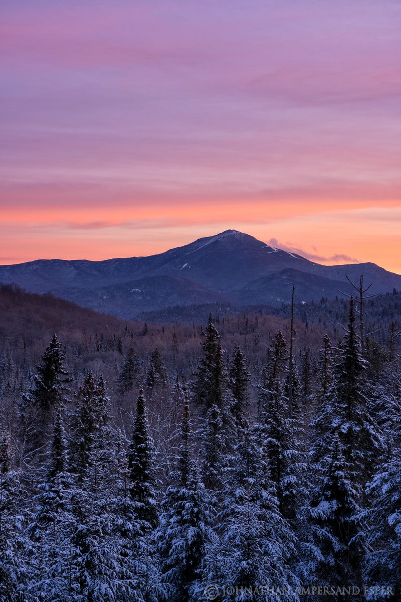 Whiteface Mt,River Rd,River Road,winter,2020,dawn,vertical